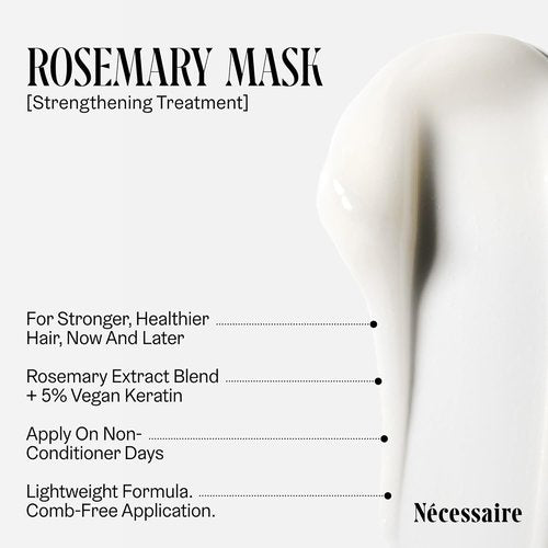 Nécessaire Rosemary Leave-In Mask - Strengthening Keratin Hair Mask for All Hair Types | 60 ml / 2 oz