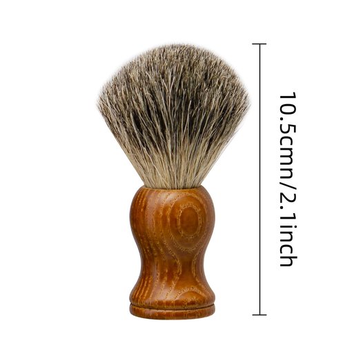 Grandslam Shaving Brush Set Pure Badger Hair Shaving Brush with Solid Wood Handle and Wooden Shaving Soap Bowl for Men Easy to Lather Fits Wet Shaving…