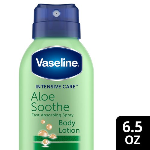 Vaseline Aloe Soothe Spray 2-Pack – Non-Greasy, Fast-Absorbing All-Over Soothing Moisturizer for Dry Skin + Original Lip Therapy for Soft, Smooth Lips