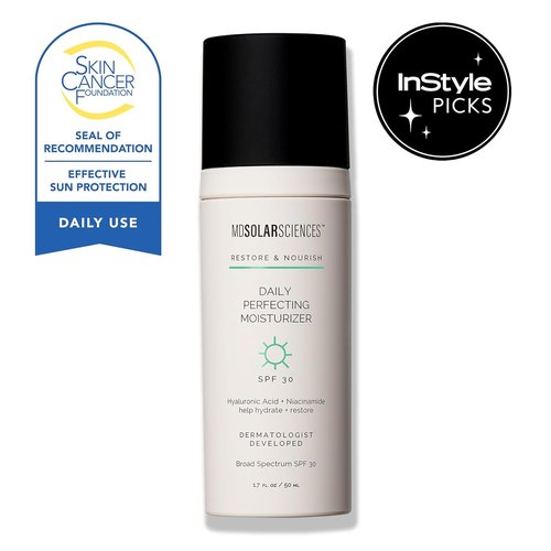 MDSolarSciences Daily Perfecting Moisturizer SPF 30 - Hydrating Face Moisturizer & Sunscreen with Hyaluronic Acid | 1.7 Oz