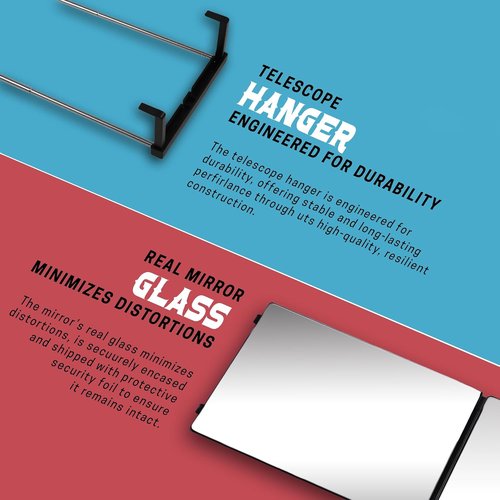 360 Mirror | Trifold Self Haircut System - Adjustable 3-Way Mirror for Men & Women