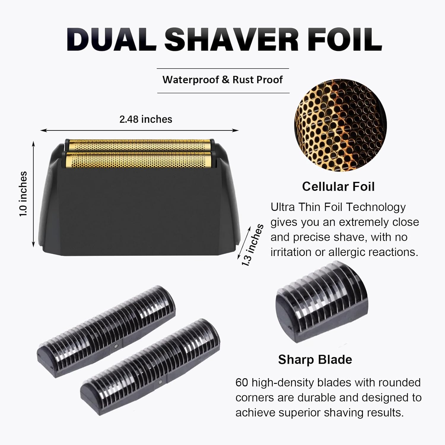 Wahl 5 Star Series Vanish Shaver Replacement Foil - Super Close Shaving Blade | Black