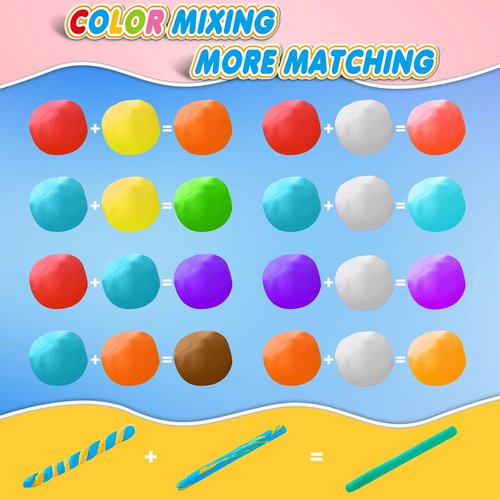 Magic Clay Air Dry Clay - 84 Vibrant Colors, Soft & Ultra Light Modeling Clay Set for Kids Ages 3+