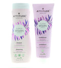 ATTITUDE Super Leaves Moisture Rich Shampoo & Conditioner Bundle - Quinoa & Vitamin B5, 16 + 8 Fl Oz