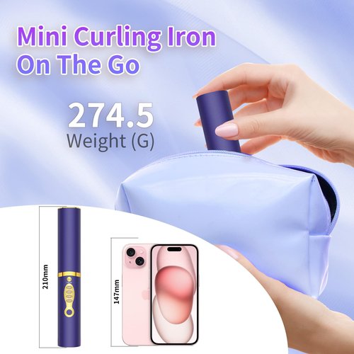 OBEST Cordless Hair Straighteners Curler 2 in 1, Fast Heating Titanium Flat Plates, 5000mAh Rechargeable Flat Iron with USB-C Charging, Portable Travel Styling Tool for Women