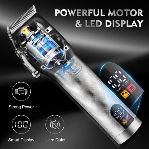 Suttik Professional Hair Clippers Set for Men, Electric Foil Shavers for Men, Barber Kit Clipper and Trimmer Set with Travel Case