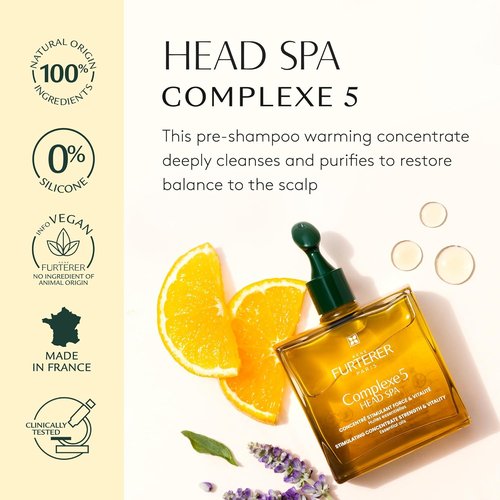 Rene Furterer Head Spa COMPLEXE 5 - Stimulating Pre-Shampoo Scalp Treatment | 1.6 oz