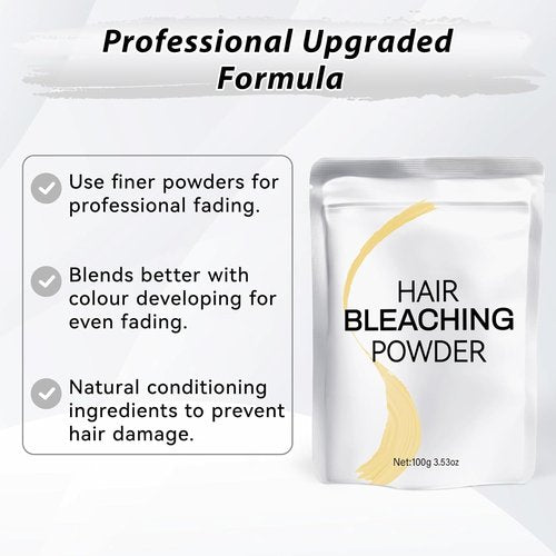 Skiennix Hair Bleach Powder - Professional Lightening Formula, Strong & Gentle, 100g/3.53oz