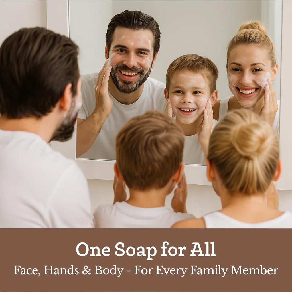 Southern Natural Goat Milk Soap Bar - Oatmeal Milk & Honey | 3-Pack for Dry, Sensitive Skin