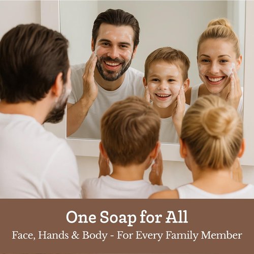 Southern Natural Goat Milk Soap Bar - Oatmeal Milk & Honey 3 Pack - For Dry Sensitive Skin. Natural, Handmade Soap For Men, Women, Kids, Face & Body