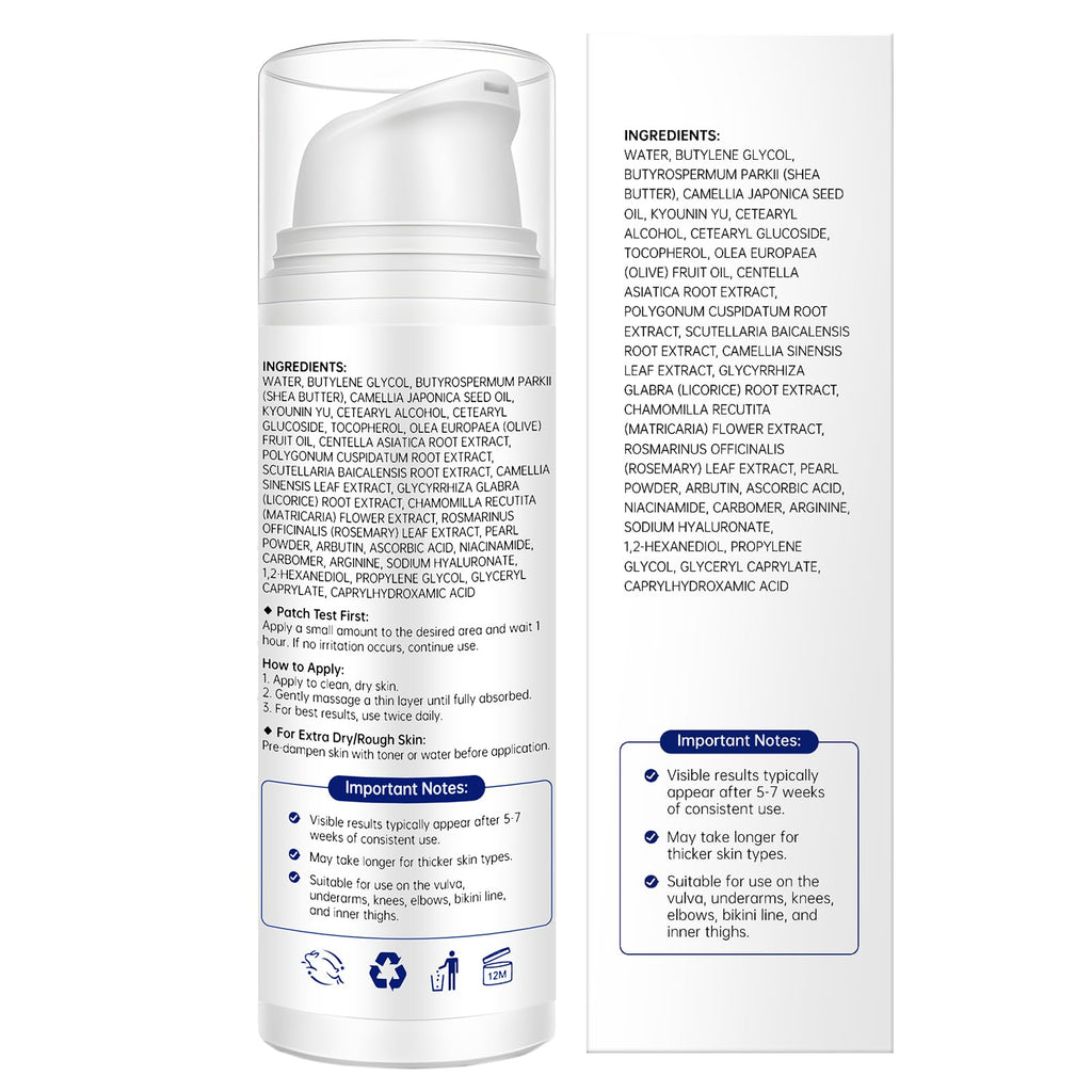 ZVSKISS Skin Bleaching Cream - for Intimate Areas & Body, Vitamin C Dark Spot Remover for Underarms, Knees, Elbows, Inner Thighs, Bikini Line, Sensitive Skin care Cream- 1.7fl oz