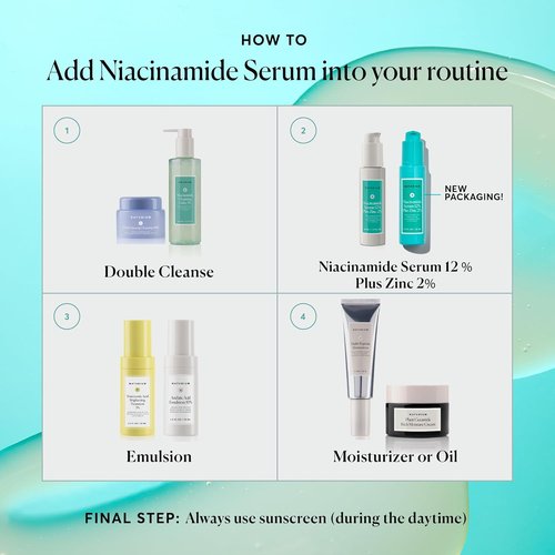 Naturium Niacinamide Face Serum 12% - Anti-Aging & Pore Minimizer with Zinc, 1 oz | Vegan & Cruelty-Free