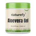 Naturefy Aloe Vera Gel | 100% Pure & Organic | Farm Fresh Aloe Vera Pulp Extract with Jojoba Oil, Glycerine & Vitamin E | Hydrating, Soothing & Skin Repair Gel for Face, Hair & Body | 10.14 fl.oz.