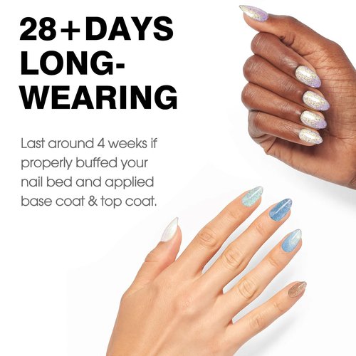 CANNI Gel Polish Glitter Gel Nail Polish Set, 8 Colors Aurora Mermaid Purple Blue Gold Glitter Gel Shiny Polish U V LED Soak Off Aurora Manicure Kit Gift for Women Girls