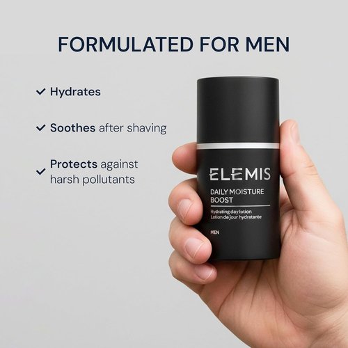 ELEMIS Daily Moisture Boost for Men - Lightweight Hydrating Post-Shave Lotion | 50 mL for Soothing, Nourishing Skin