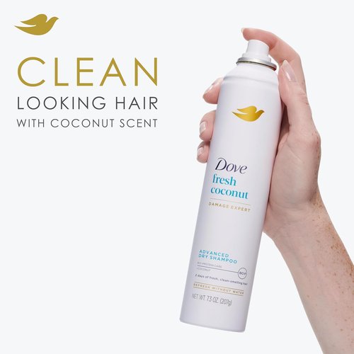 Dove Advanced Dry Shampoo - Fresh Coconut Formula for Clean, Revived Hair | 7.3 oz