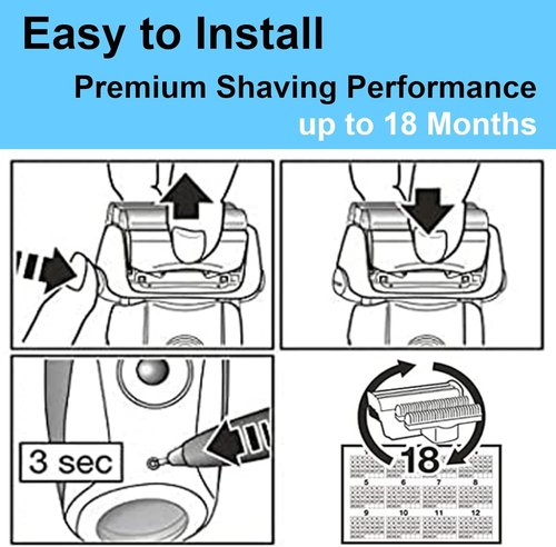 Braun 70S Series 7 Replacement Head - Compatible Foil Shaver Head for Series 7 Models (1 Pack)