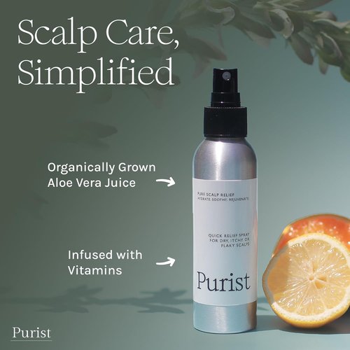 Purist Dandruff Spray - Leave-In Scalp Treatment for Itchy, Dry Skin | Hydrating & Soothing Moisturizer
