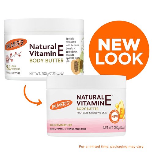 Palmer's Natural Vitamin E Body Butter - Deep Moisturizing Formula | 7.25 Ounce