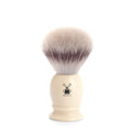 MÜHLE Classic Faux Ivory Small Silvertip Fiber Shaving Brush - Synthetic Luxury Shave Brush for Men, Rich Lather