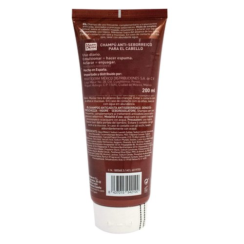 Martiderm Hair System 3GF Antiseborrheic Shampoo - 200ml for Healthy Scalp & Hair