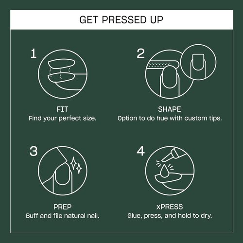 OPI On Point Press On Nails - Short Round Classic & Accent Nail Art | 24 Count With Glue | Long Lasting & Reusable