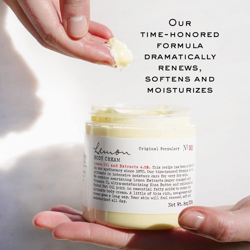 C.O. Bigelow Lemon Body Cream - Moisturizing Lotion for Dry Skin with Shea Butter | 8oz