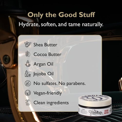 Beard Butter by [Brand Name] - Deep Hydration & Styling Control with Shea Butter & Argan Oil | Tobacco Vanilla, 2 oz
