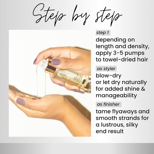 Kenra Professional Platinum Luxe Shine Oil - Gold Enriched Nourishing Elixir for Enhanced Shine & Manageability | Thermal Protection Up to 450°F | Ideal for Medium to Coarse Hair