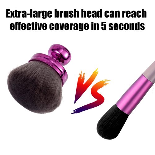 Extra Large Self Tanning Brush, Wide Head Body Makeup blending Brush Oval Self Tan Back Applicator Sunscreen Applicator for Sunscreen Foundation Back Leg Arm Face Body (Purple)