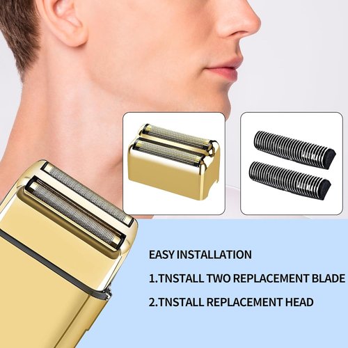 BaBylissPRO Replacement Foil & Cutters - Professional Parts for FXFS2 Shaver | Gold Finish
