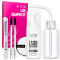 Stacy Lash Foaming Lash Shampoo Kit - 50ml Cleanser with Spoolies, Rinse Bottle & Brush for Extensions