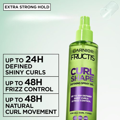 Garnier Fructis Curl Shape Defining Spray Gel - No Frizz Formula, 8.5 Fl Oz, 3 Count