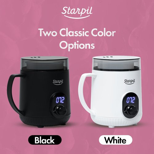 Starpil Wax Warmer - Digital Mini Wax Warmer for Hair Removal 8.4oz / 238g – Best for Hard Wax Beads – Use for Hair Removal – Adjustable Temperature Wax Pot for Facial Hair (White)