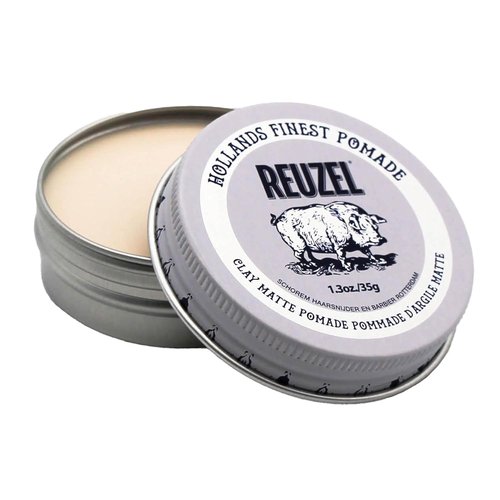 Reuzel Clay Matte Pomade - Medium Hold, Water Soluble, Flake-Free Finish | Easy to Wash Out for All Hair Types