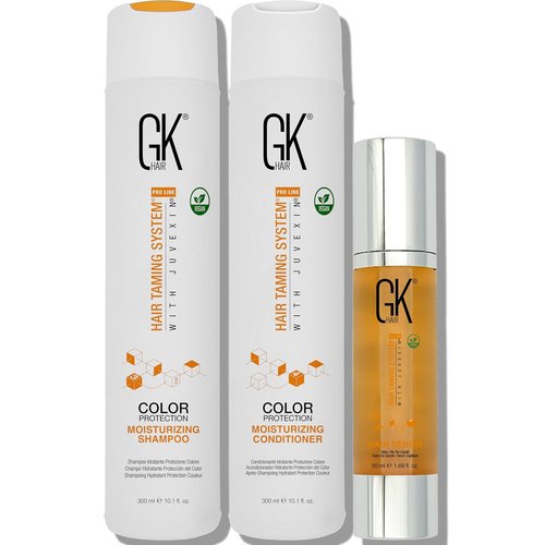 GK HAIR Hydrating Shampoo & Conditioner Set - Anti-Frizz Serum with Argan Oil for All Hair Types | 10.1 Fl Oz & 1.69 Fl Oz
