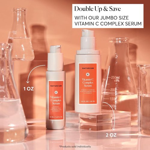 Naturium Vitamin C Complex Face Serum - Anti-Aging Treatment with Hyaluronic Acid & Vitamin E | 1 oz