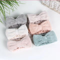 Skincare Microfiber Headbands by Spa - Soft, Stretchable Makeup & Yoga Hair Bands - Washable Terry Cloth, Cute Bowtie Design, 5-Pack