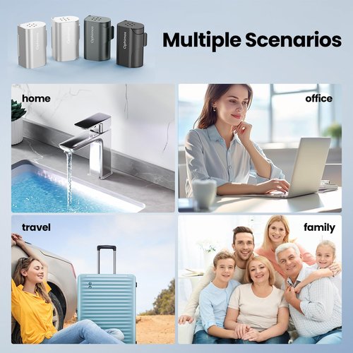 Ophimos Aluminum Alloy Toothbrush Head Cover, 2 Count Long-Lasting Travel Protector Case for Most Electric/Manual Brushes（Black+Silver）