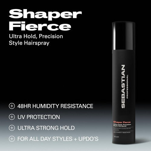 Sebastian Professional Shaper Fierce Hairspray - Ultra-Firm Hold & Humidity Resistant | Finishing Spray for All Hair Types