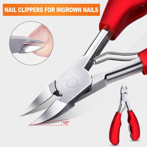 Orelex Toenail Clippers for Seniors Thick Toenails, Podiatrist Toenail Clippers, Professional Nail Clippers, Ergonomic Non-Slip Long Handle, Toe Nail Clippers for Men Women Elderly