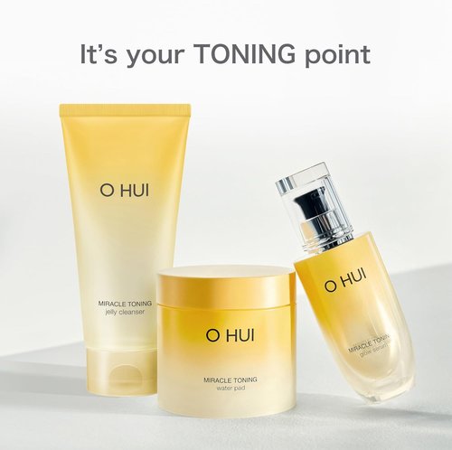 O HUI Miracle Toning Jelly Cleanser - Gentle Face Wash with Hyaluronic Acid & Vitamin C | Glowing Skin Solution