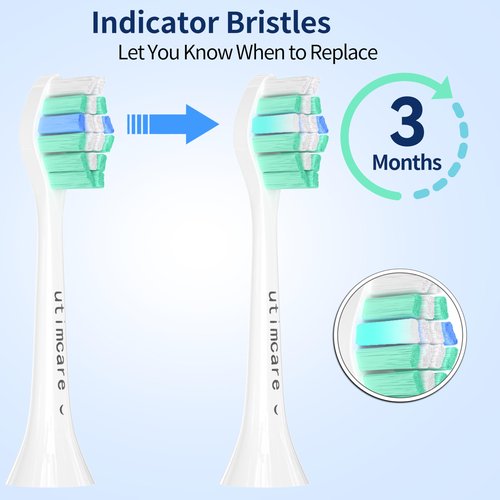 Utimcare Replacement Toothbrush Heads Compatible with Philips Sonicare Electric Toothbrush, 10 Pack, Refills
