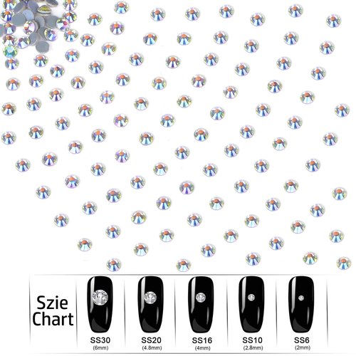 LPBeads 8000 Pieces SS10 Paradise Shine Hotfix Rhinestones Flatback Round Crystal Glass Rhinestones Gems for Crafts Nail Face Art Clothes Shoes Bags DIY