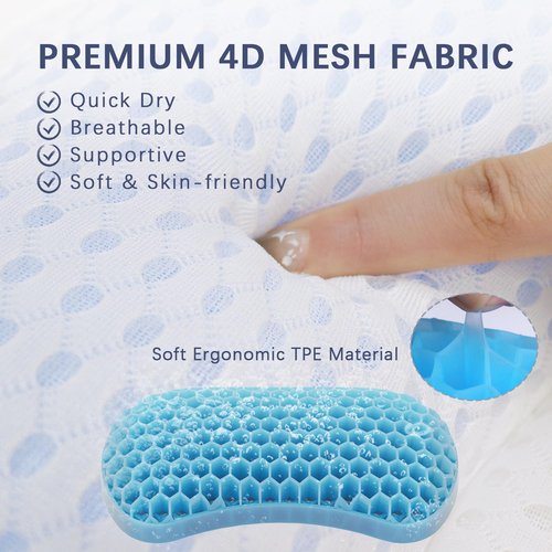 Anevna Bath Pillow Bathtub Pillow，Bath Pillows for Tub Neck and Back Support, Bath Tub Pillow Headrest with Soft 4D Mesh Fabric