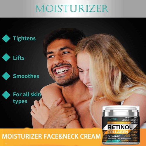 Skiennix Retinol Cream - Anti-Aging Moisturizer with Hyaluronic Acid for Men & Women | 1.7 Fl Oz