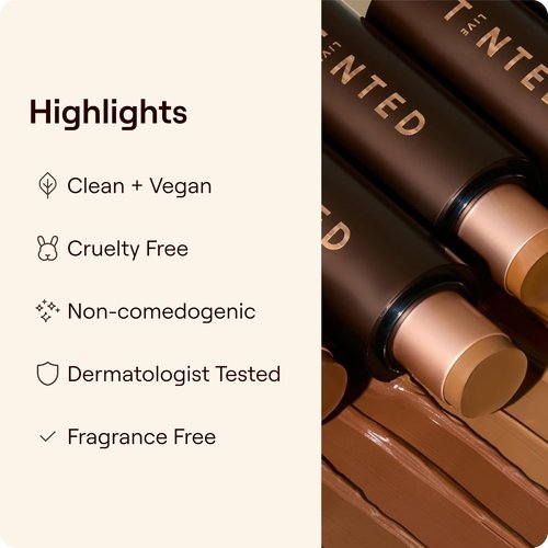 Live Tinted HUESTICK Complexion Stick - Medium-to-Full Buildable Coverage - Soft Matte Finish - Multitasking Makeup Stick - Lightweight, Creamy Formula - Shade 06