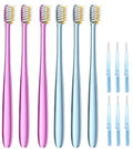 JTF Orthodontic Manual Toothbrush for Braces: 6 U-Shaped Tooth Brush with 6 Interdental Brushes, Ultra-Durable Bristles for Stain Removal and Deep Oral Clean, Toothbrushes for Tooth with Dental Device