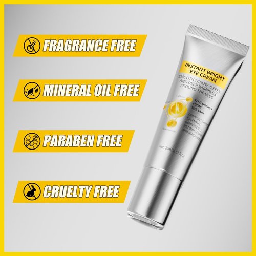 Instant Eye Tightener Cream | Reduces the Appearance of Under-Eye Bags, Puffiness, Dark Circles & Fine Lines | Lightweight, Non-Greasy & No White Cast | Smooth Application & Makeup-Friendly (1 PCS)
