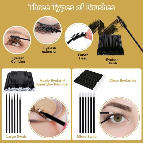 Eyelash Extension Kit for Beginners, Professional Lash Extension Kit with Mannequin Head, Lash Starter Kit with Lash Fan, Lash Extension Supplies for Practice Training Kit(Black)